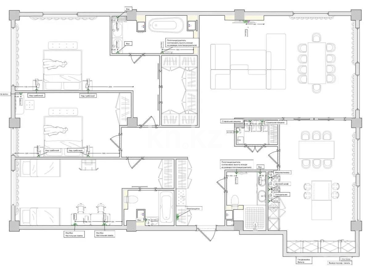 Продажа 4-комнатной квартиры, 220 м² - Продажа квартир в монолитно-каркасном доме в Алматы - страница 8 фото 4 из 4