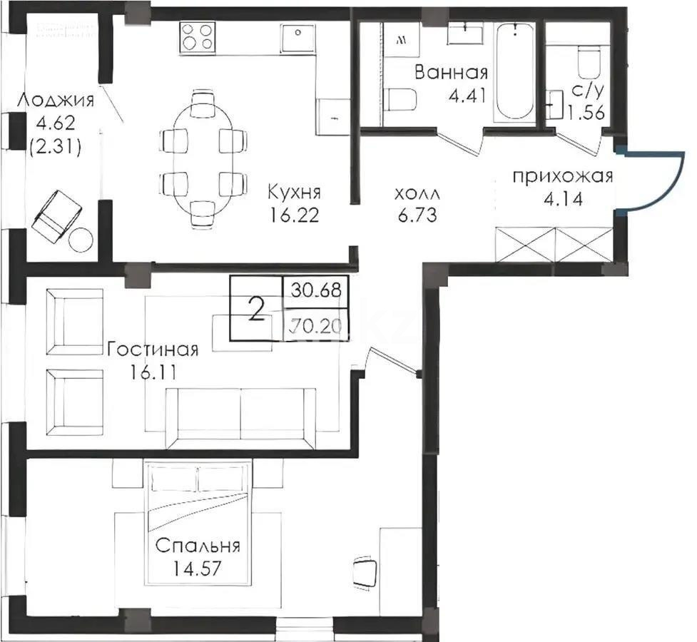 Продажа 3-комнатной квартиры, 75 м² - Продажа квартир от собственников в Астане - страница 15 фото 9 из 9