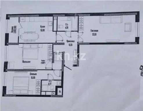 Продажа 3-комнатной квартиры, 95 м² - Продажа квартир в кирпичном доме в Казахстане - страница 6 фото 1 из 1