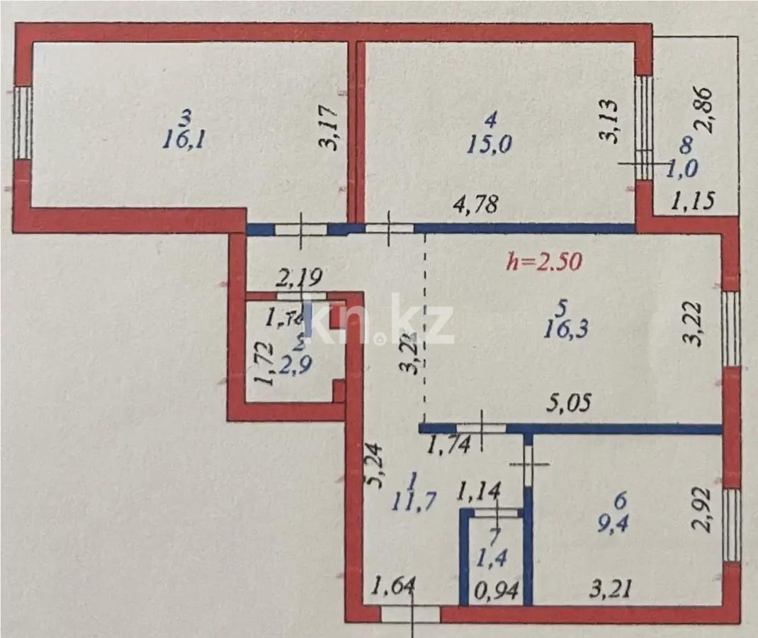 Продажа 3-комнатной квартиры, 75.8 м² - Продажа квартир в Астане фото 6 из 6