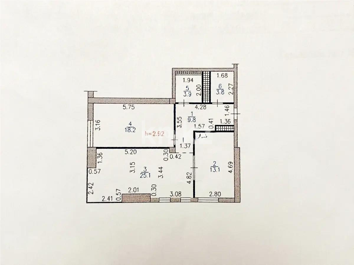 Продажа 2-комнатной квартиры, 74 м², пр. Абая, дом  164/9 - Продажа квартир в Алматы с фото фото 7 из 7