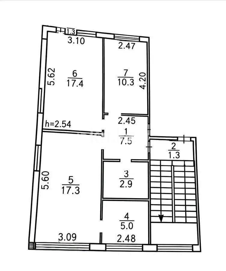 Продажа 3-комнатной квартиры, 62 м² в Караганде - фото 3