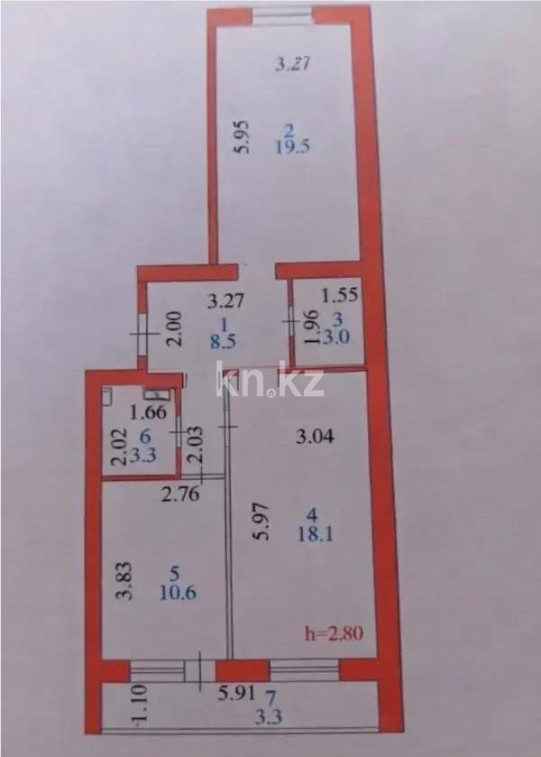 Продажа 2-комнатной квартиры, 66.5 м² - Продажа квартир в новостройках Астаны - страница 46 фото 6 из 6