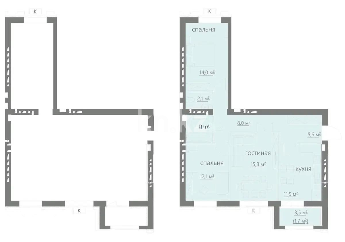 Продажа 3-комнатной квартиры, 77 м² - Продажа квартир в Караганде - страница 37 фото 3 из 3