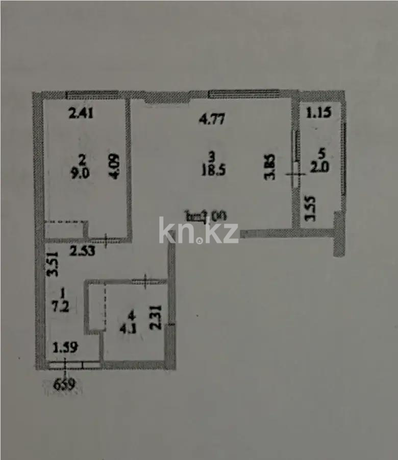 Продажа 1-комнатной квартиры, 40.8 м², ул. Е-429, дом  26 в Астане