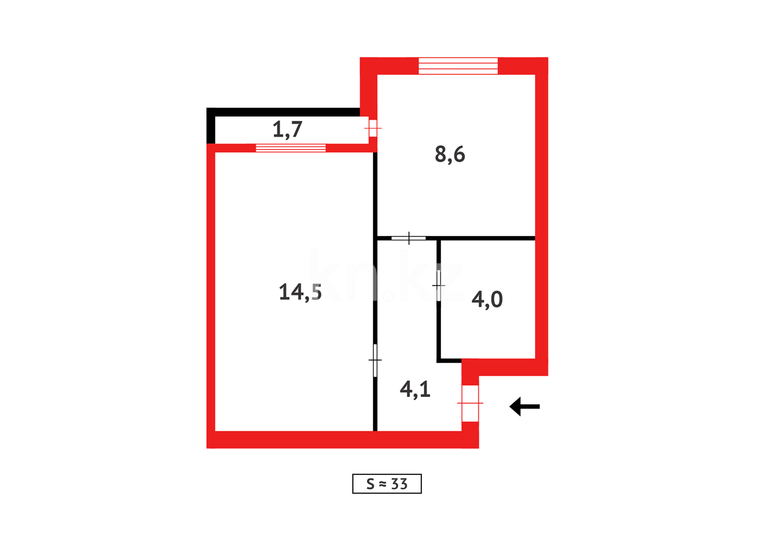 Продажа 1-комнатной квартиры, 33 м² - Продажа квартир в Казахстане - страница 149 фото 13 из 13