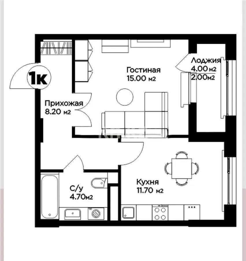 Продажа 1-комнатной квартиры, 42 м² - Продажа квартир в Семее фото 4 из 4