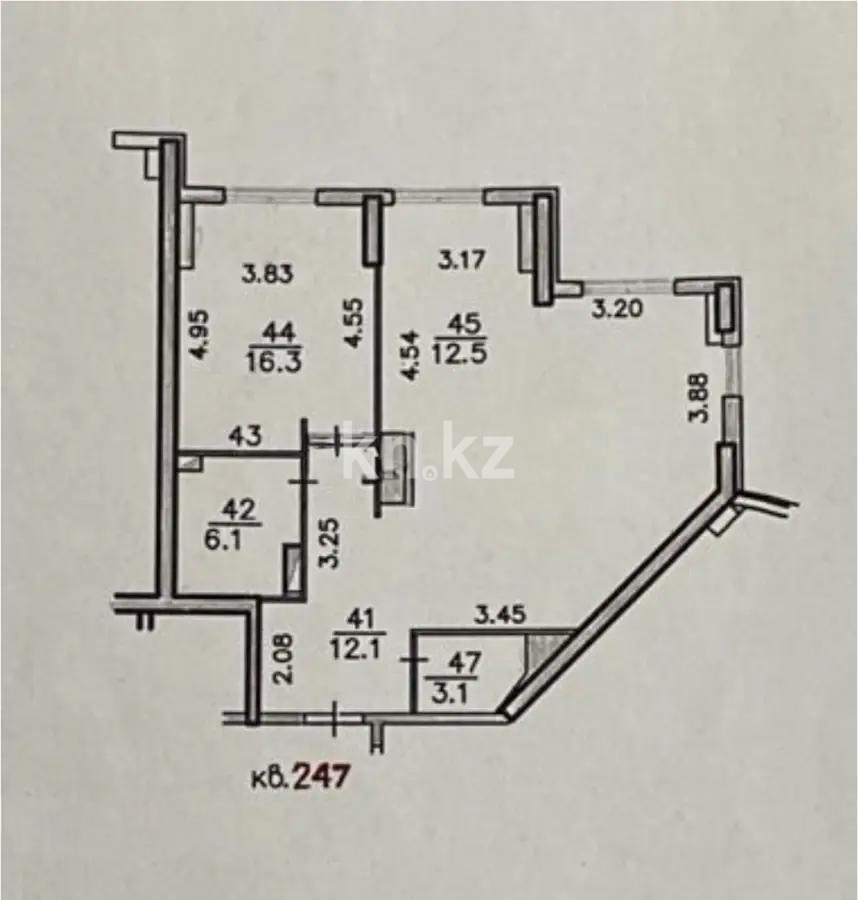 Продажа 2-комнатной квартиры, 81.2 м², мкр-н Мирас, дом  157 - Продажа квартир в новостройках Алматы без посредников с фото фото 6 из 6
