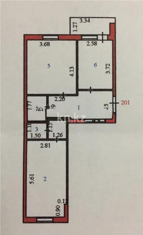 Продажа 2-комнатной квартиры, 56.5 м² - Продажа  двухкомнатных квартир в новостройках Астаны - страница 94 фото 5 из 5