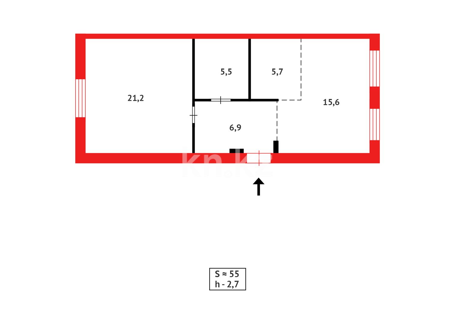 Продажа 2-комнатной квартиры, 54 м² - Продажа двухкомнатных квартир в кирпичном доме в Караганде - страница 8 фото 16 из 16