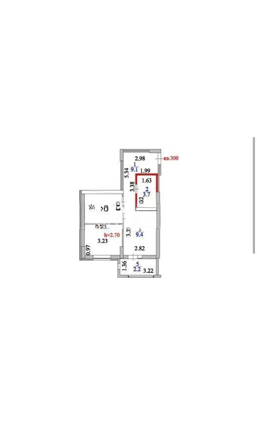 Продажа 1-комнатной квартиры, 41.1 м², ул. Косшыгулулы, дом  4 в Астане