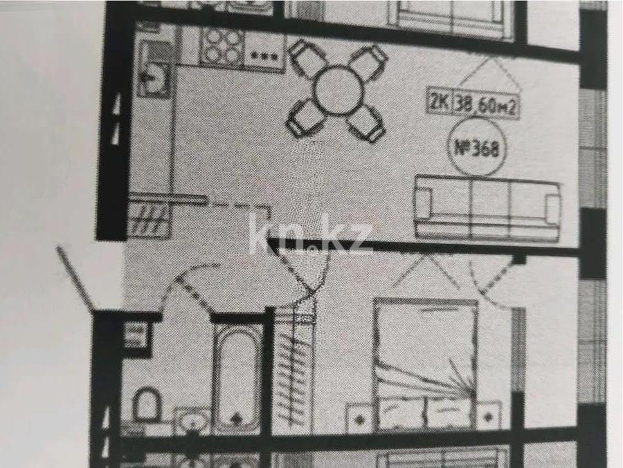 Продажа 1-комнатной квартиры, 38.6 м², ул. Кургальжинское шоссе, дом  37 - Продажа  однокомнатных квартир в новостройках Астаны фото 1 из 1