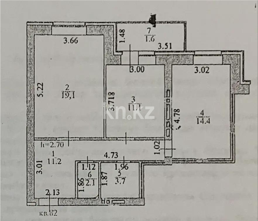 Продажа 2-комнатной квартиры, 63.2 м² в Астане - фото 8