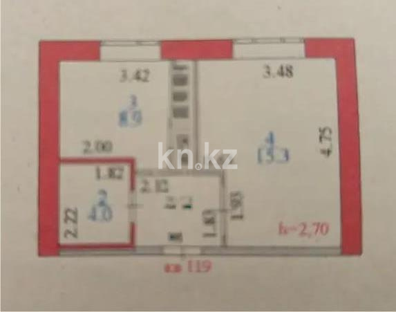 Продажа 1-комнатной квартиры, 32 м² - Недвижимость в Астане фото 3 из 3