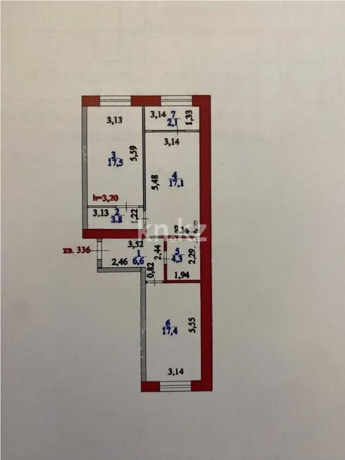Продажа 3-комнатной квартиры, 73 м², пр. Тауелсыздык, дом  25/2 - Продажа  трехкомнатных квартир в Астане с фото фото 5 из 5