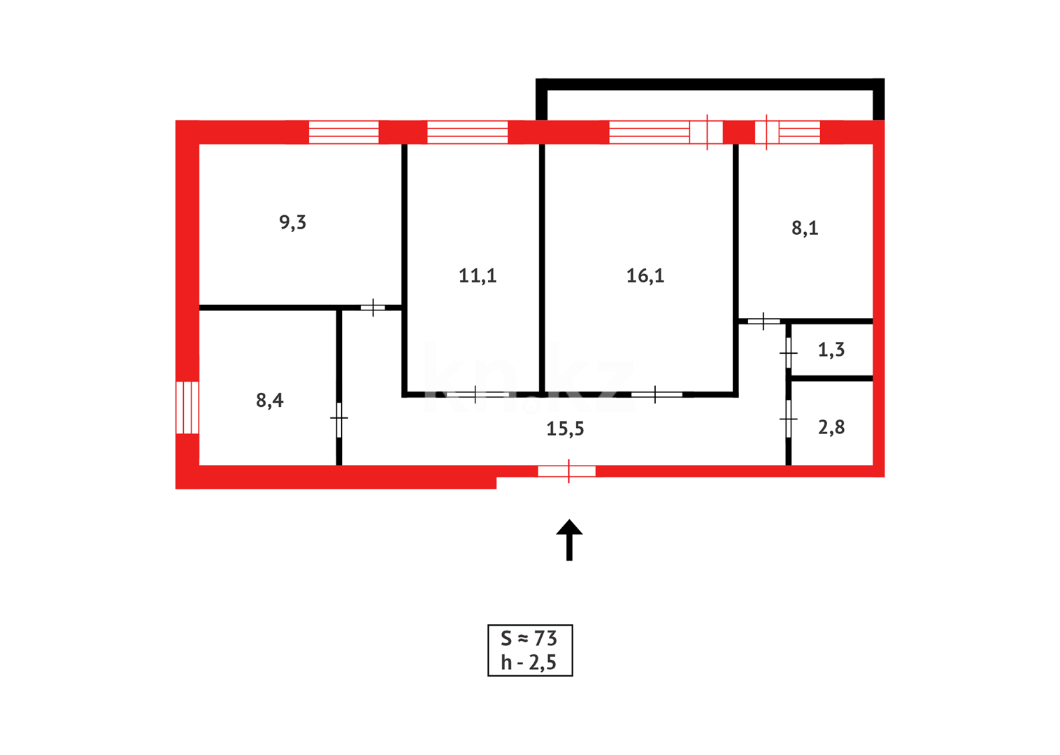 Продажа 4-комнатной квартиры, 72 м² - Продажа четырехкомнатных квартир в Казахстане - страница 16 фото 11 из 11