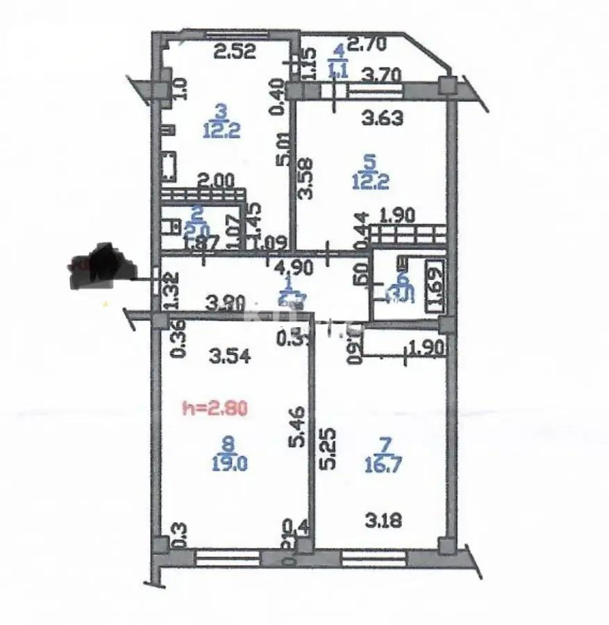 Продажа 3-комнатной квартиры, 72.9 м² - Продажа трехкомнатных квартир в Алматы фото 5 из 5