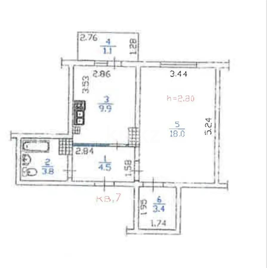 Продажа 1-комнатной квартиры, 40 м² - Продажа квартир в Казахстане - страница 7 фото 4 из 4