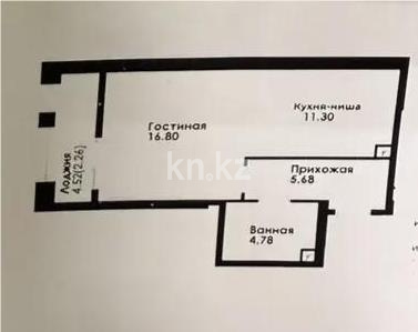 Продажа 1-комнатной квартиры, 41 м², ул. Навои, дом  30а/1 - Продажа и аренда недвижимости в Алматы фото 1 из 1