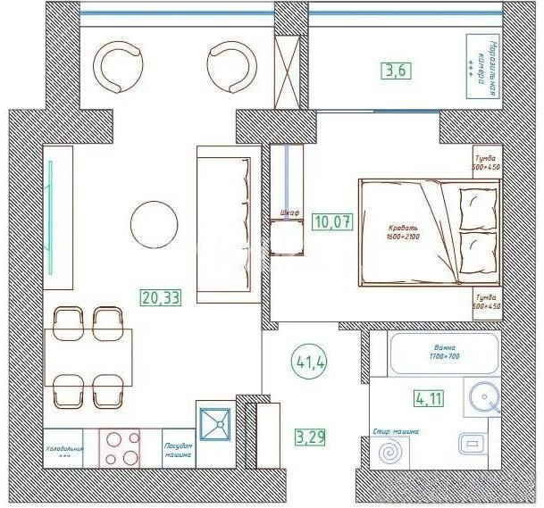 Продажа 1-комнатной квартиры, 41.4 м² - Продажа квартир в Астане - страница 39 фото 1 из 1