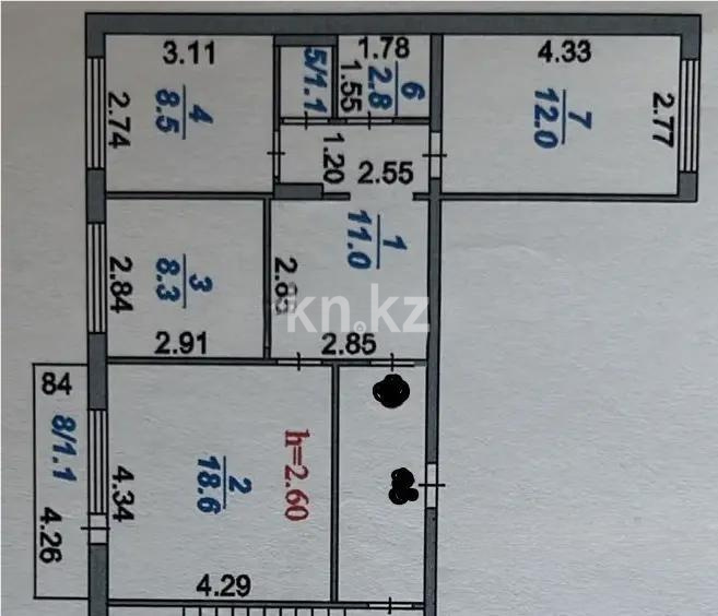 Продажа 3-комнатной квартиры, 64 м² в Караганде - фото 7