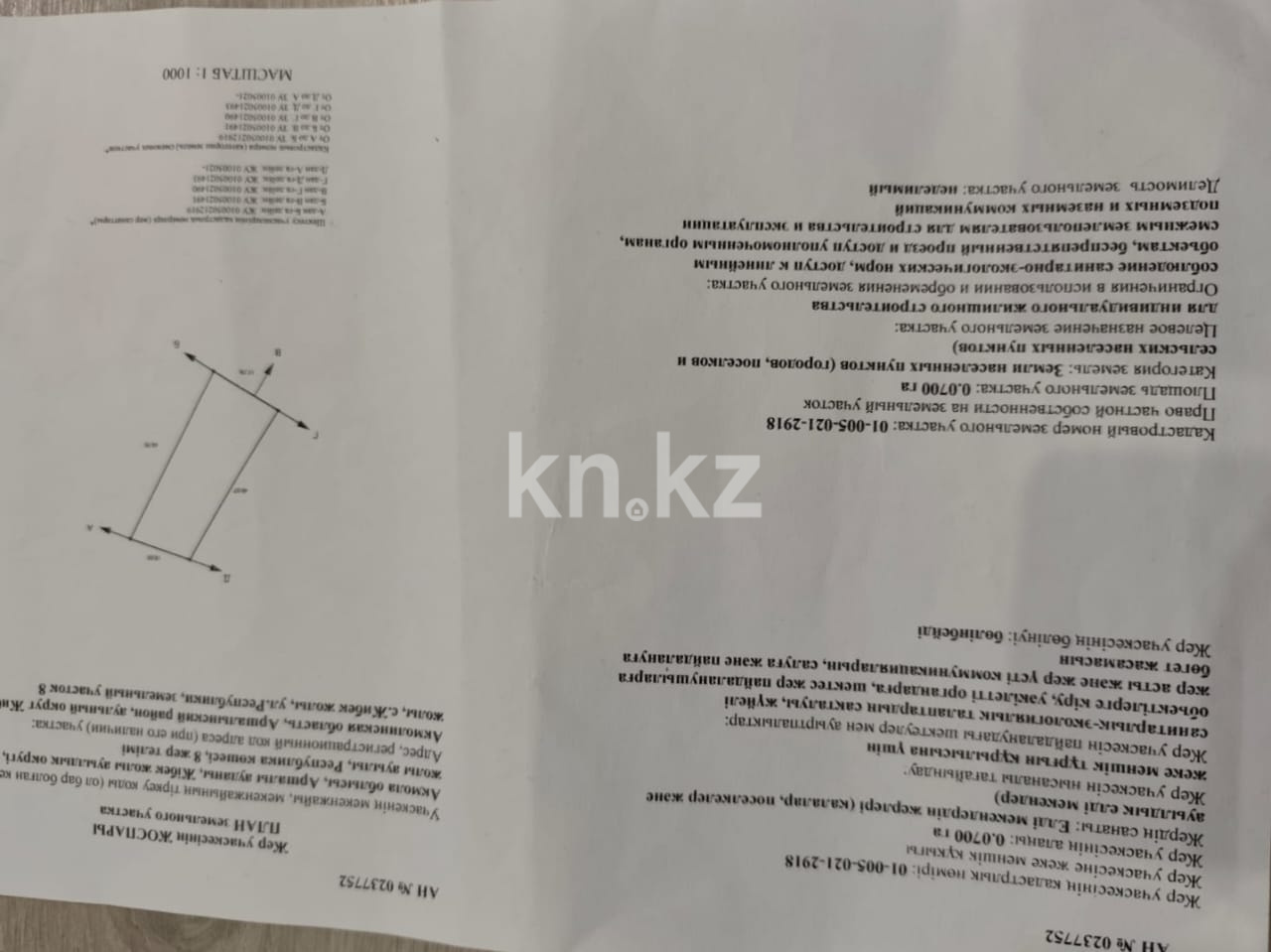 Продажа земельного участка, 7 сот. - Продажа земельных участков в Астане фото 2 из 2