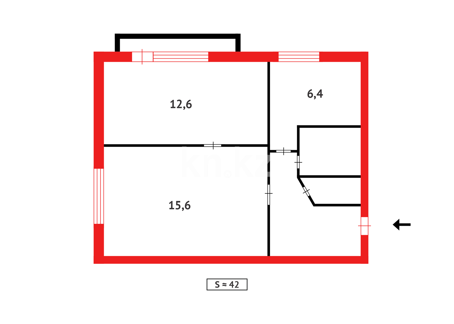 Продажа 2-комнатной квартиры, 42 м² - Продажа квартир в р-не Алматы Астаны - страница 21 фото 17 из 17