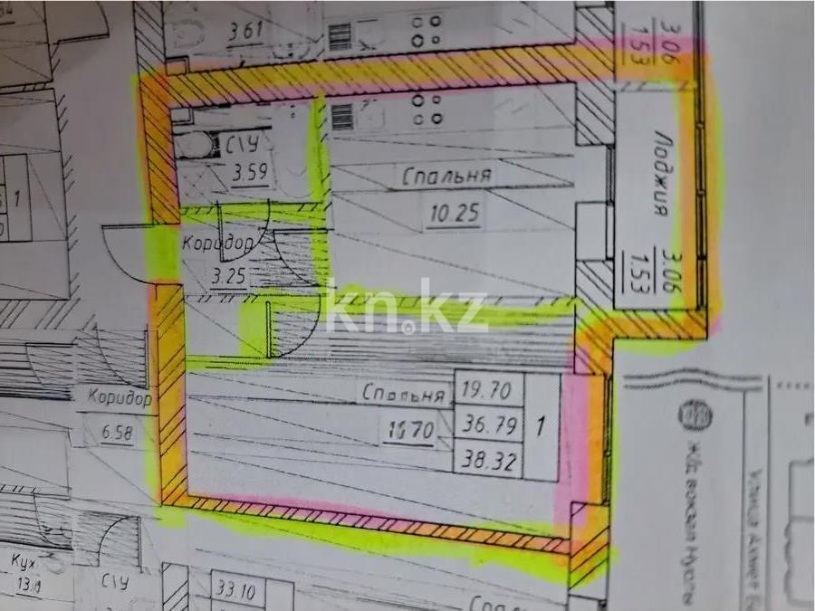 Продажа 1-комнатной квартиры, 38.32 м² - Продажа однокомнатных квартир в Астане - страница 58 фото 1 из 1