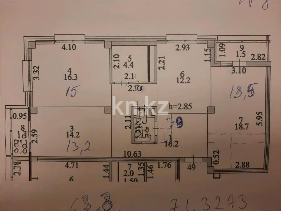 Продажа 3-комнатной квартиры, 87 м², ул. Е-779, дом  32 - Продажа квартир в новостройках Астаны без посредников с фото фото 1 из 1