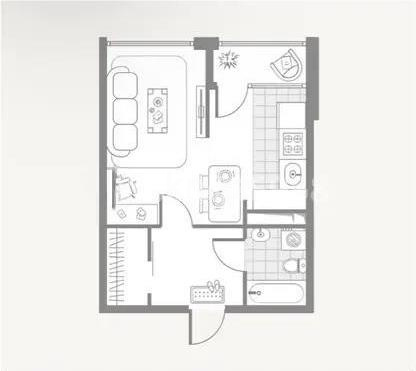 Продажа 1-комнатной квартиры, 35.6 м², пр. Алатау, дом  12а/1 - Продажа квартир в Алматы фото 1 из 1