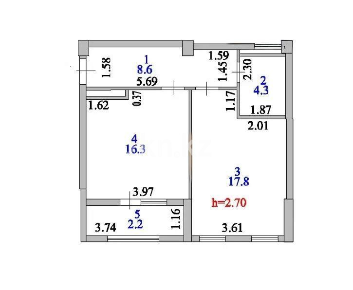Продажа 1-комнатной квартиры, 49.2 м² - Аренда квартир посуточно в Таразе фото 5 из 5