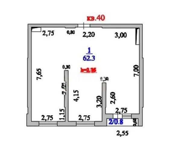 Продажа 2-комнатной квартиры, 62.64 м² в Алматы