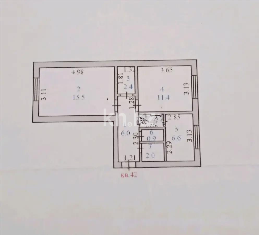 Продажа 2-комнатной квартиры, 44.8 м², пр. Женис, дом  24 - Продажа квартир в Казахстане фото 1 из 1