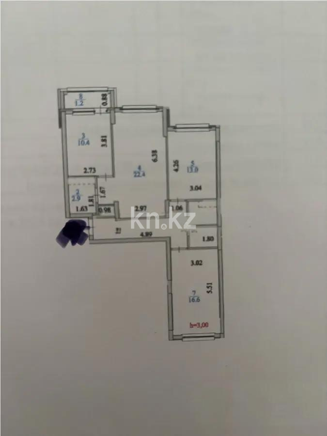Продажа 3-комнатной квартиры, 83 м² в Астане