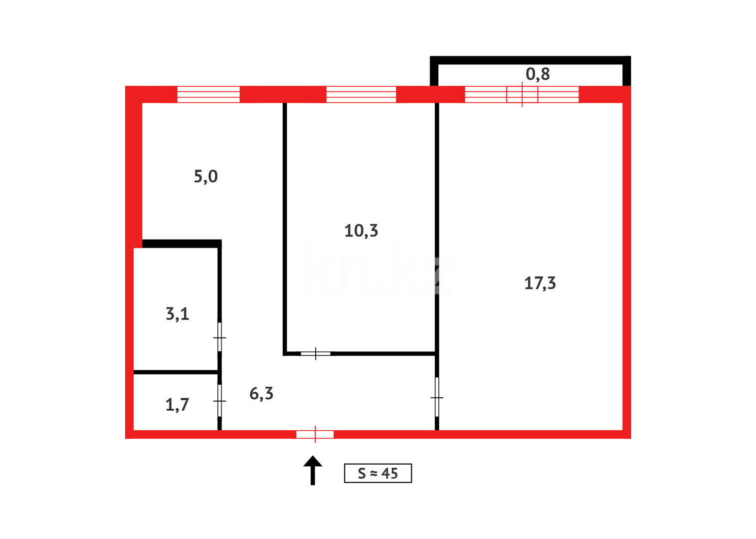 Продажа 2-комнатной квартиры, 44 м², пр. Металлургов в Темиртау - фото 12