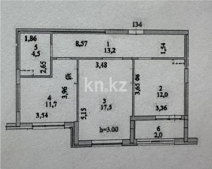 Продажа 2-комнатной квартиры, 61 м² в Астане