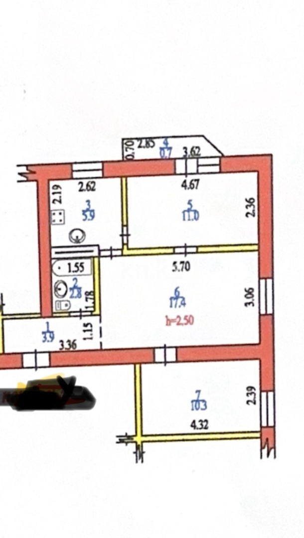 Продажа 3-комнатной квартиры, 52 м² - Продажа трехкомнатных квартир в Алматы - страница 33 фото 17 из 17