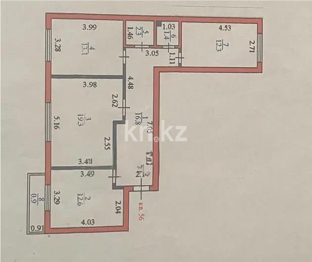 Продажа 3-комнатной квартиры, 78.7 м² в Астане - фото 6