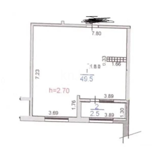 Продажа 2-комнатной квартиры, 52 м² в Алматы