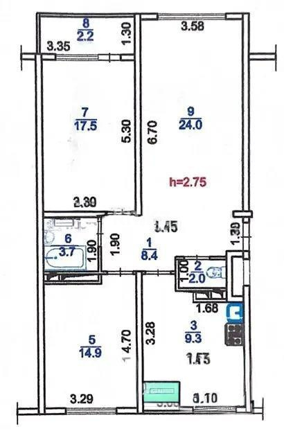 Продажа 3-комнатной квартиры, 84.4 м², мкр-н Саялы, дом  43 - Продажа квартир в Алматы фото 3 из 3