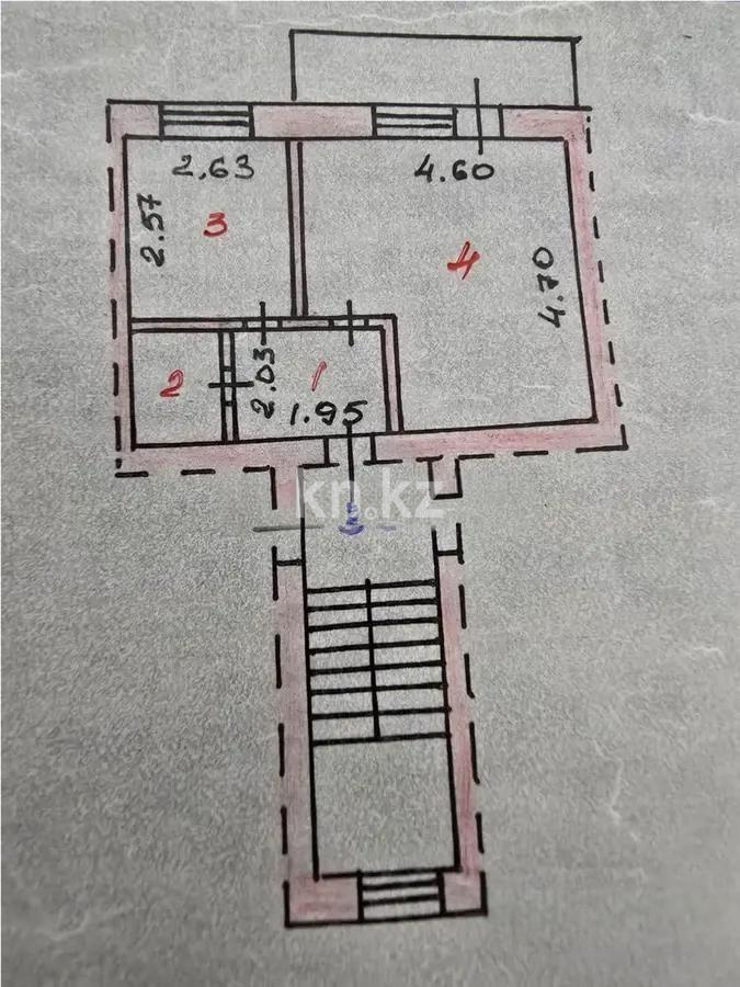 Продажа 1-комнатной квартиры, 33 м², мкр-н 23, дом  1 - Продажа  однокомнатных квартир в Караганде фото 4 из 4