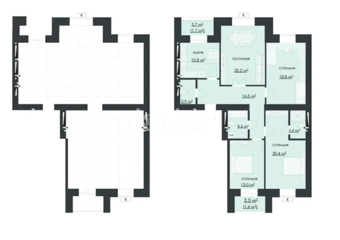 Продажа 4-комнатной квартиры, 116 м², ул. Карбышева, дом  4/3 - Продажа  четырехкомнатных квартир в Караганде без посредников фото 1 из 1
