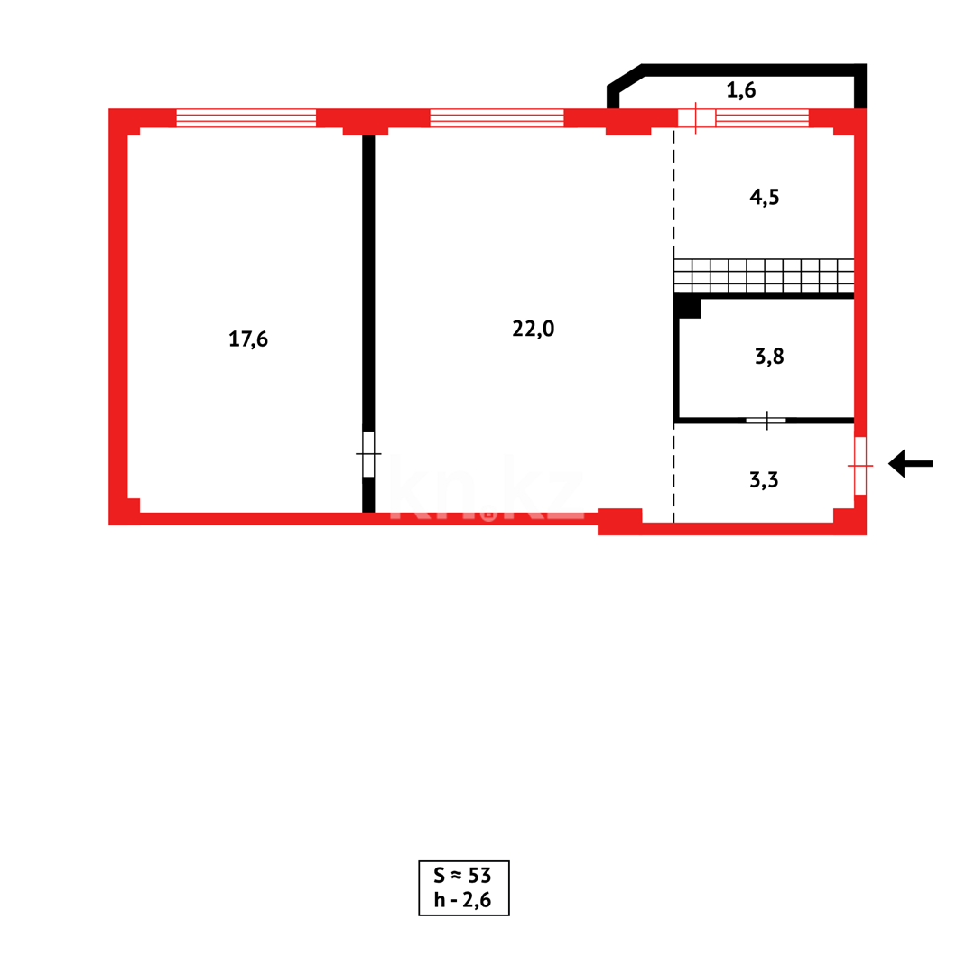Продажа 2-комнатной квартиры, 53 м² - Продажа квартир в Караганде фото 8 из 13