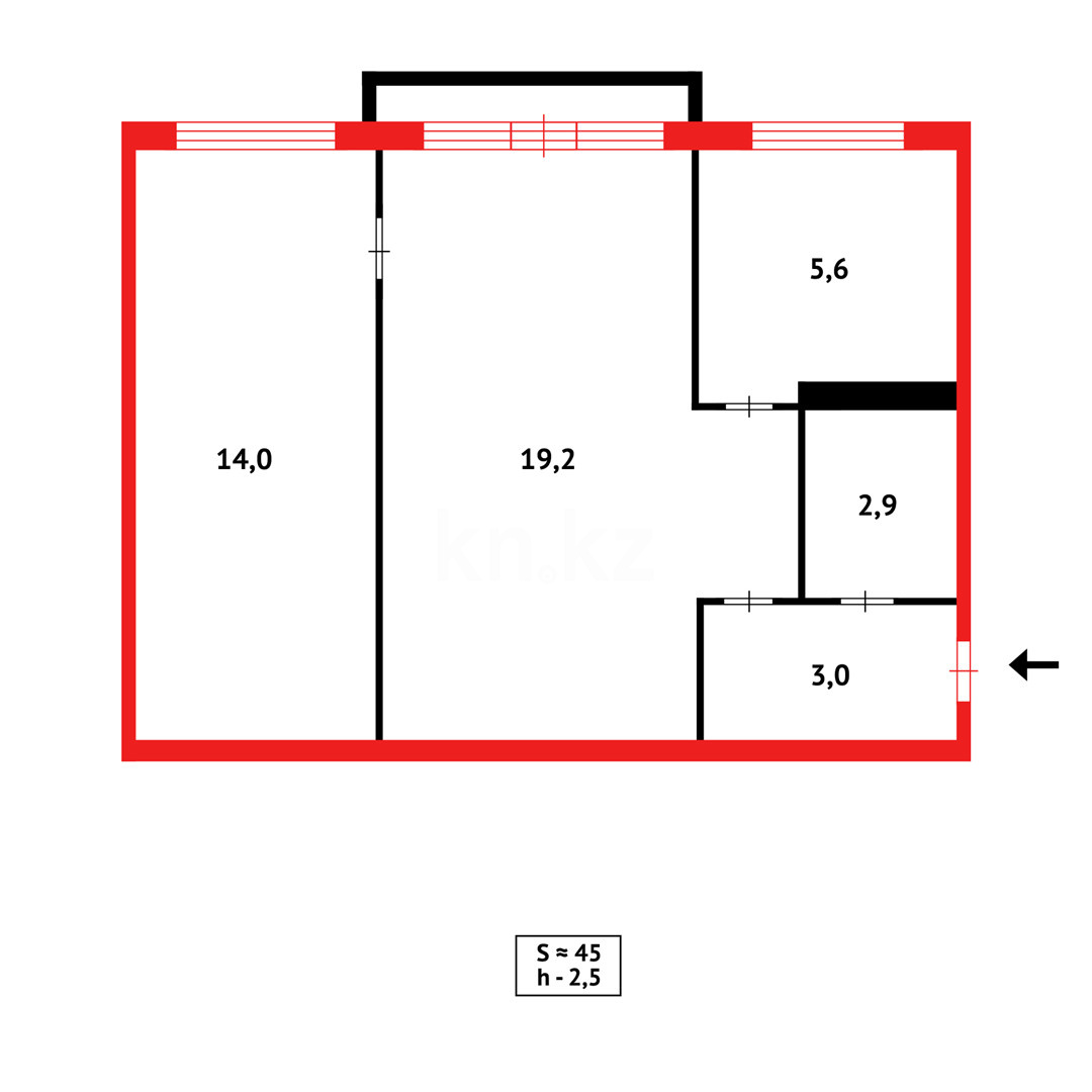 Продажа 2-комнатной квартиры, 48 м², пр. Н. Абдирова в Караганде - фото 9