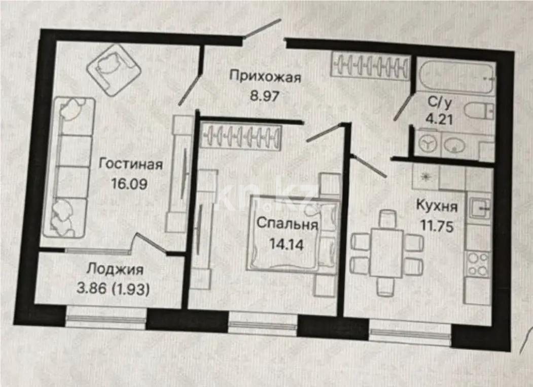 Продажа 2-комнатной квартиры, 57 м² - Продажа квартир в новостройках Астаны - страница 46 фото 1 из 1