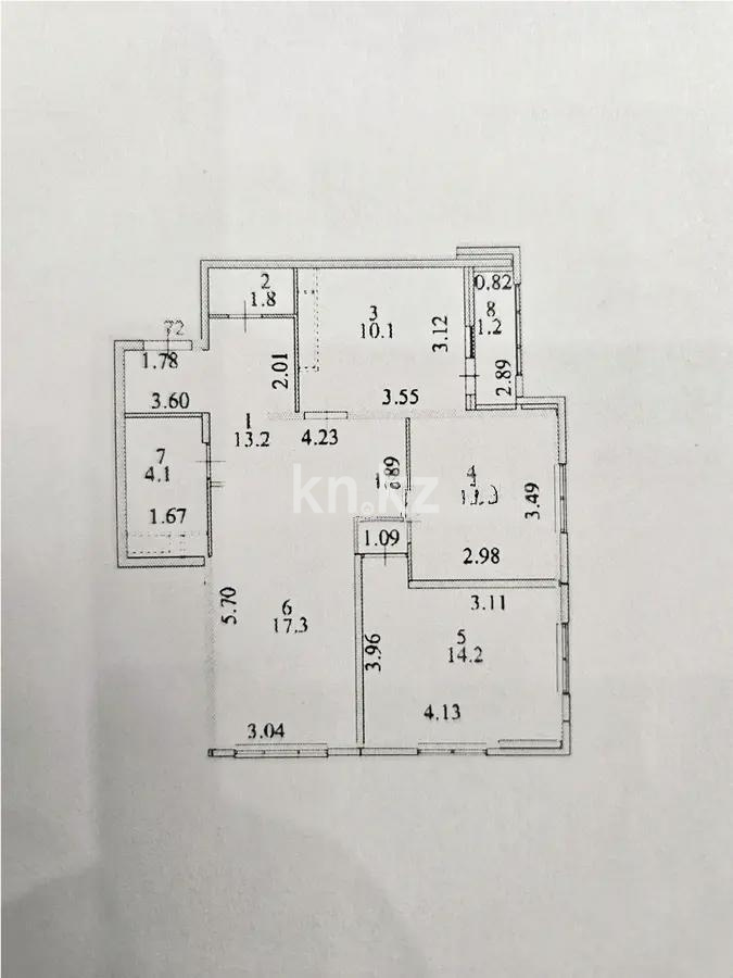 Продажа 3-комнатной квартиры, 73 м² в Астане