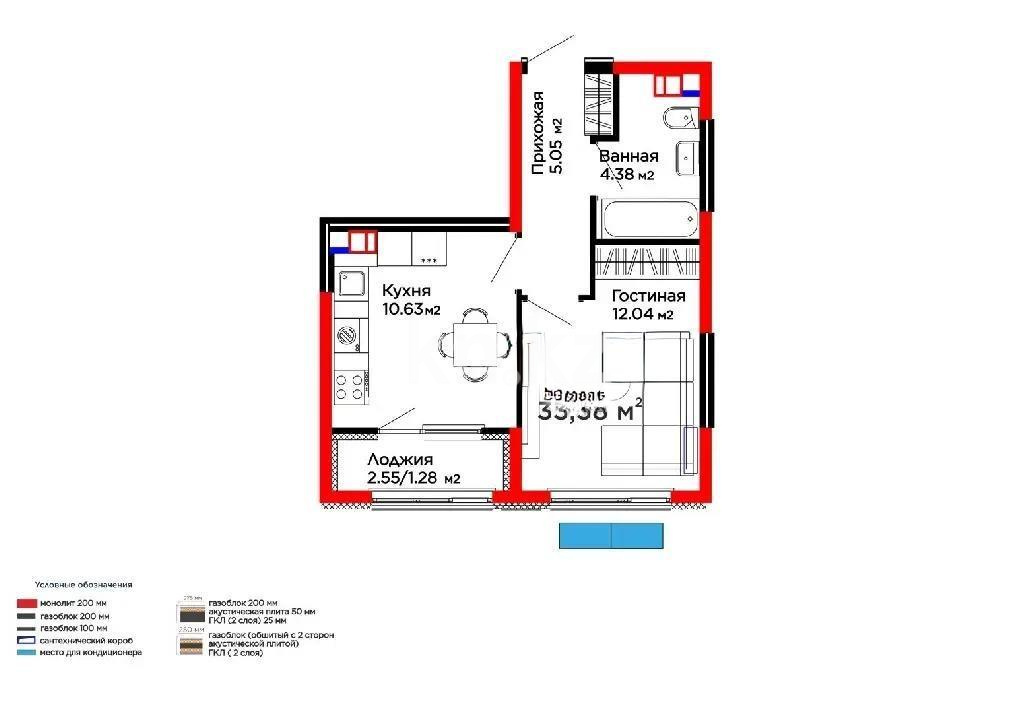 Продажа 1-комнатной квартиры, 33 м², ул. Момышулы, дом  11/14а - Продажа квартир в Алматы с фото фото 1 из 1