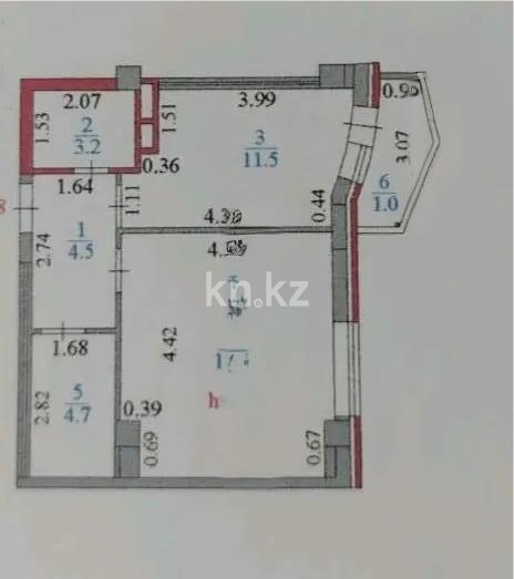 Продажа 1-комнатной квартиры, 46 м² в Астане