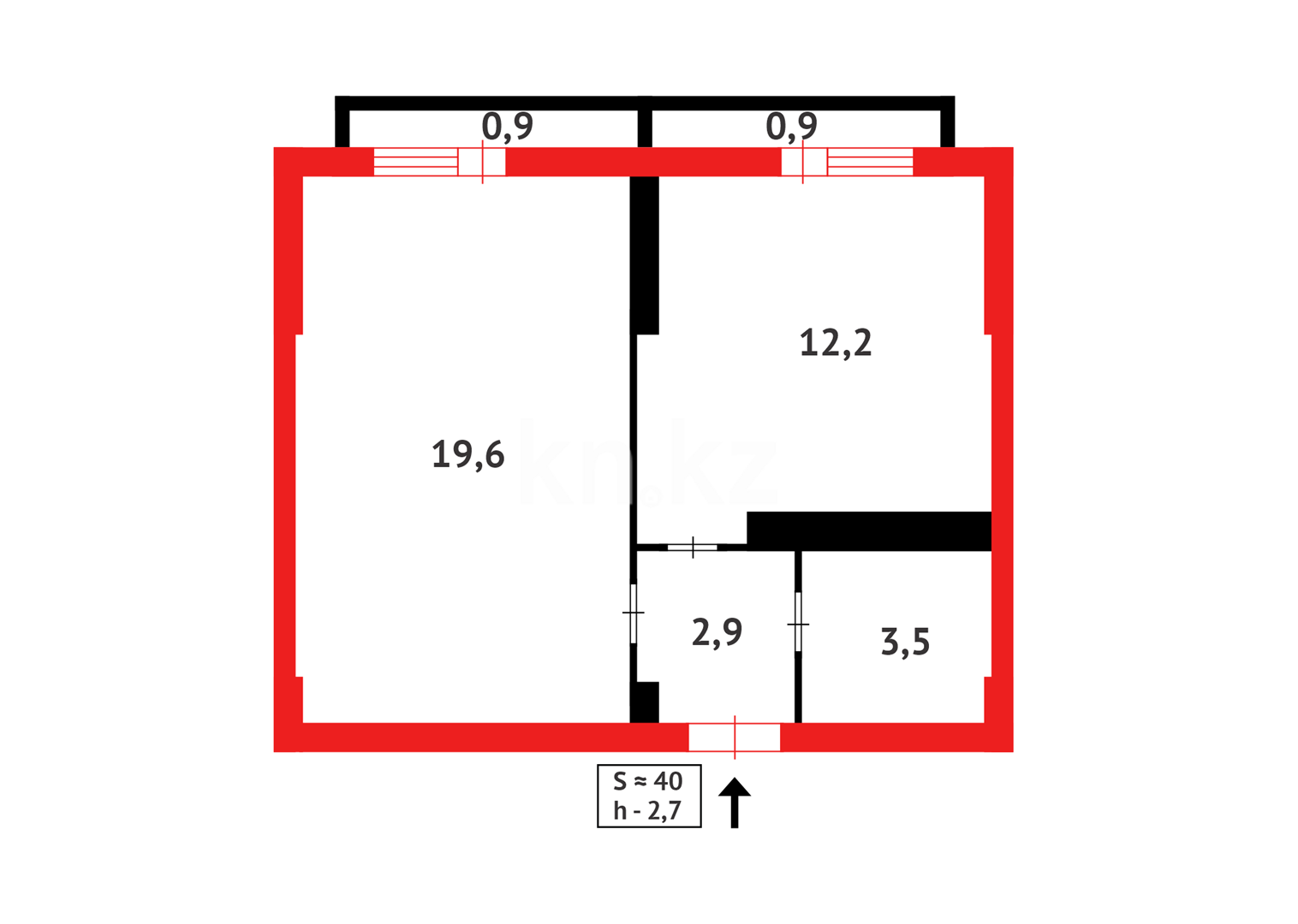 Продажа 1-комнатной квартиры, 40 м² - Продажа однокомнатных квартир в Астане - страница 49 фото 8 из 8