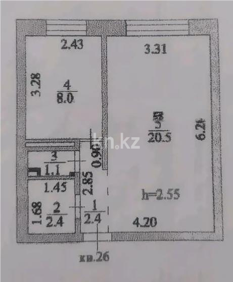 Продажа 1-комнатной квартиры, 34.4 м² - Продажа квартир в Астане в р-не Алматы - страница 4 фото 6 из 6